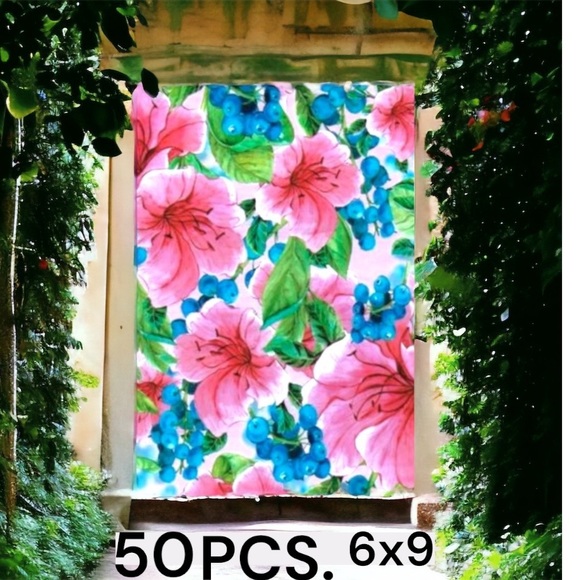 Other - 50 6X9 Poly Mailers Tropical Flowers Envelopes PRICE IS FIRM